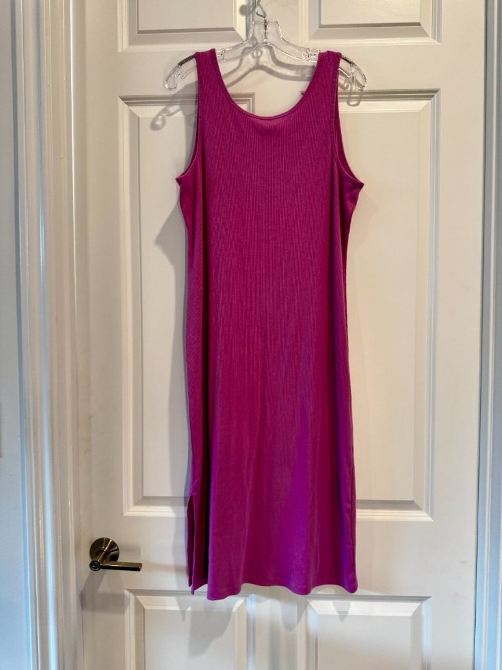 Terra & Sky Ribbed Tank Dress Bundle Lot of 2 - Teal & Magenta Plus Size 0X 14W - Picture 8 of 14